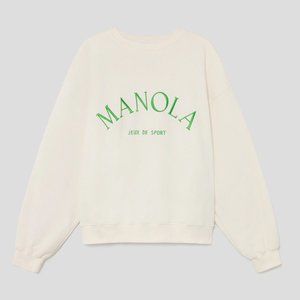 Manola Jeux de Sport lux sweatshirt white and green